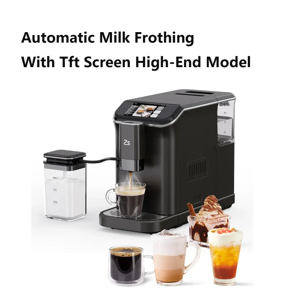 TFT Touch Screen Automatic Espresso Machine, 20 Bar Coffee Machine With Grinder, Espresso Maker With Automatic Milk Frother - Image 9