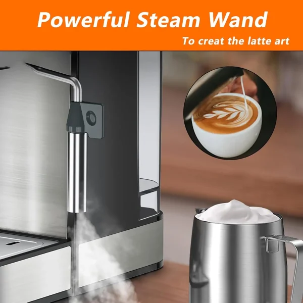 Espresso Machine 20 Bar Professional Compact Homehold Coffee Espresso Maker with Milk Frother Steam Wand 54oz Water Tank Low Noi - Image 5