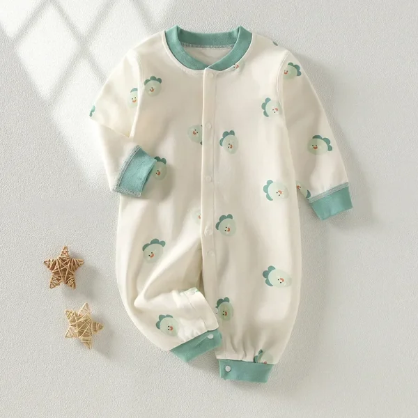 Autumn Baby Clothes Newbron Spring 100 Cotton Underwear Newborn Onesie Romper Long Sleeve Loungewear Outfit Bodysuit & One Piece - Image 2