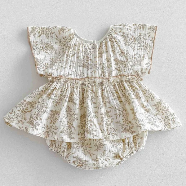 0-24M Baby Clothes Summer Baby Girl Bodysuit Floral New Female Baby Small Flying Sleeve Romper Dress Newborn One-piece Jumpsuit - Image 6