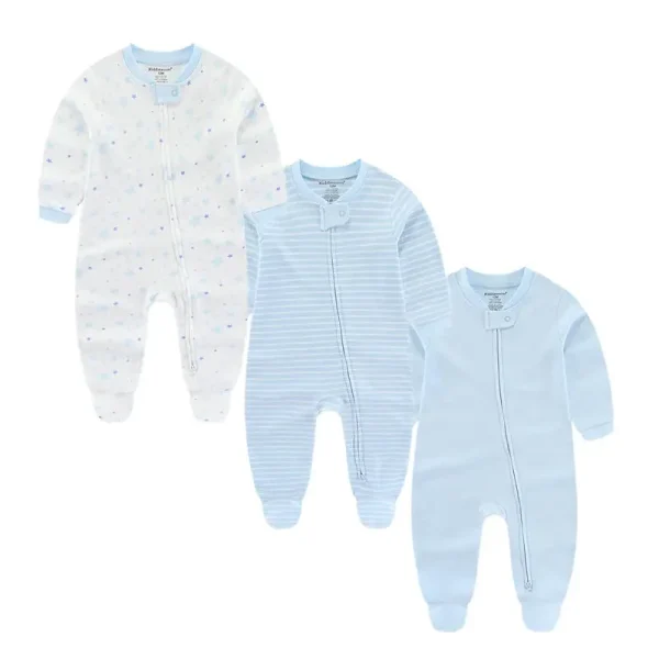 Kiddiezoom 3 Pcs/Lot Autumn Winter Unisex Cartoon Long Sleeve Baby Boy Girl Romper 100%Cotton Soft Newborn Jumpsuits Clothing - Image 14