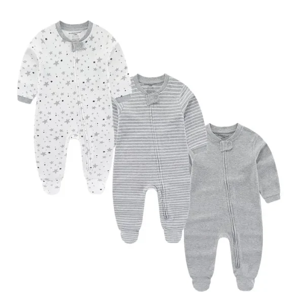 Kiddiezoom 3 Pcs/Lot Autumn Winter Unisex Cartoon Long Sleeve Baby Boy Girl Romper 100%Cotton Soft Newborn Jumpsuits Clothing - Image 15