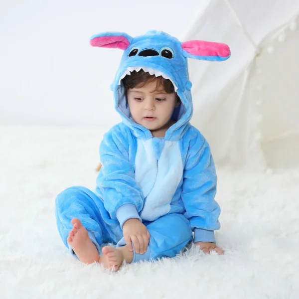 Newborn Baby Romper Infant Long Sleeve Clothes Kigurumi Cute Stitch Animal Cartoon Jumpsuit Girls Boys Pajamas Costume Halloween - Image 5