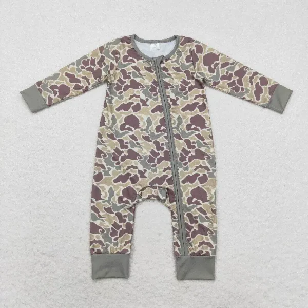 In Stock Christmas Dog Print Bamboo Fabric Soft Baby Boy Clothes Newborn Baby Zip Romper Sleepers Infant Cute Clothes New Design - Image 6