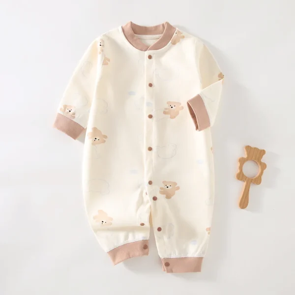 Autumn Baby Clothes Newbron Spring 100 Cotton Underwear Newborn Onesie Romper Long Sleeve Loungewear Outfit Bodysuit & One Piece - Image 7