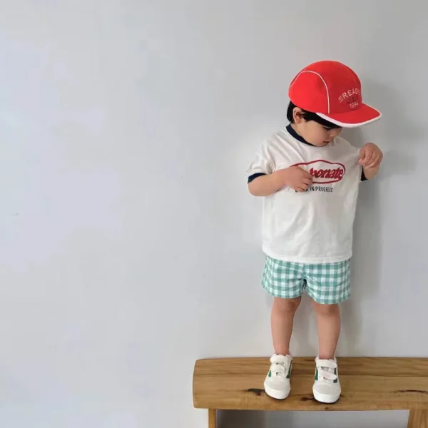 2024 New Fashion Letter Print Baby Short Sleeve T Shirts Infant Casual Tops Children Loose Tee Toddler Boy Girl Summer T Shirt - Image 3