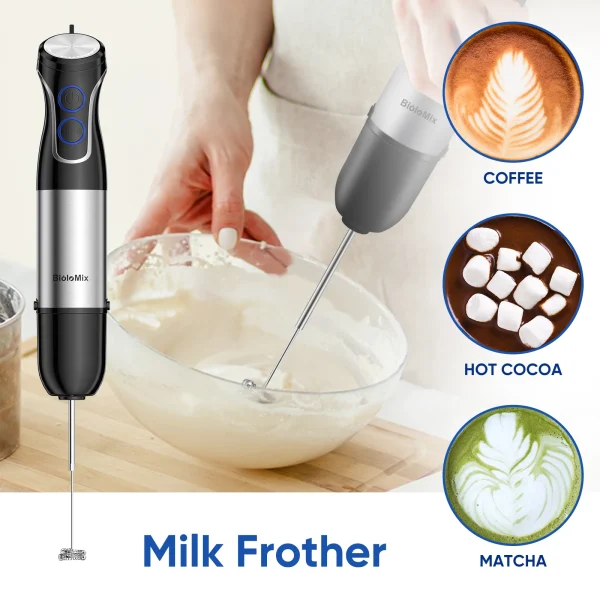 BioloMix 5 in 1 Immersion Hand Blender,1500W Blender with 304 Stainless Steel Blade,Food Processor,Smoothies Puree Baby Food - Image 4