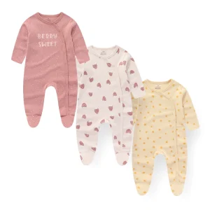 Kiddiezoom 3 Pcs/Lot Autumn Winter Unisex Cartoon Long Sleeve Baby Boy Girl Romper 100%Cotton Soft Newborn Jumpsuits Clothing