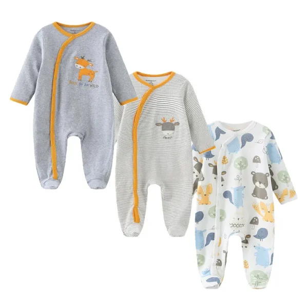3PCS/Set Autumn Unisex Baby Rompers Cotton Soft Newborn Boy Girl Jumpsuit 2023 Infant Winter Onesies Clothes - Image 9