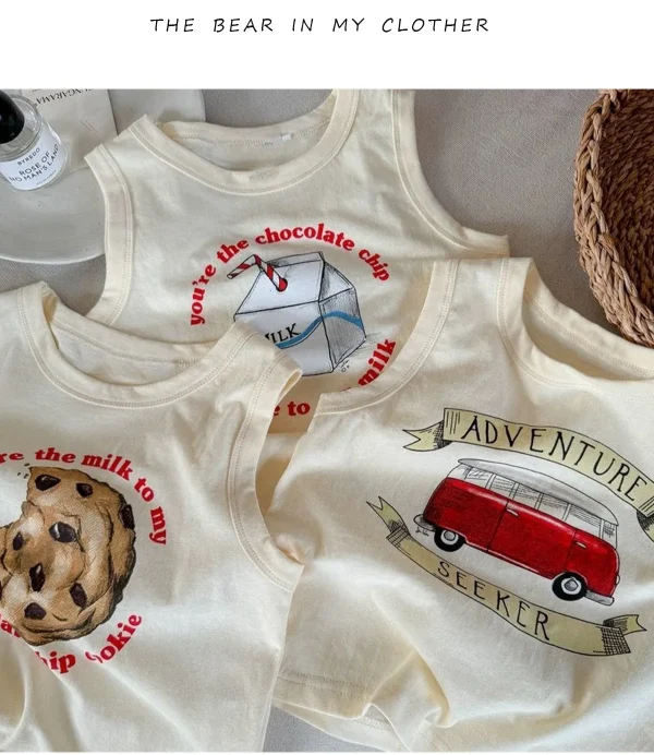 0-2Y Baby and Toddler Cotton Dog Sleeveless T-Shirt Summer Shirt Tops for Infant Baby and Toddler Boys, Girls, Unisex - Image 5