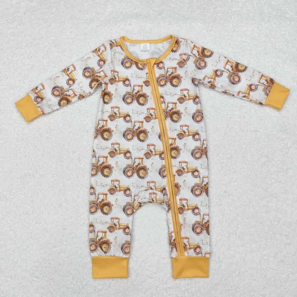 In Stock Christmas Dog Print Bamboo Fabric Soft Baby Boy Clothes Newborn Baby Zip Romper Sleepers Infant Cute Clothes New Design - Image 7