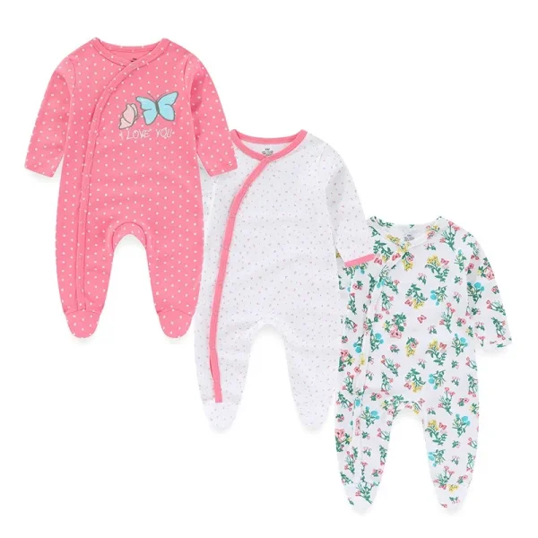 Kiddiezoom 3 Pcs/Lot Autumn Winter Unisex Cartoon Long Sleeve Baby Boy Girl Romper 100%Cotton Soft Newborn Jumpsuits Clothing - Image 10