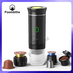 Wireless Electric Portable Espresso Coffee Machine for Car & Home Camping Coffee Maker 3-in-1 Capsule Powder Travel Coffee Maker