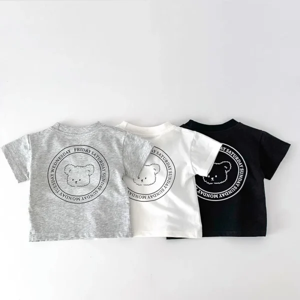 Organic Cotton Short Sleeve T-Shirt Summer Shirt Tops for Infant Baby and Toddler Boys, Girls, Unisex - Image 4