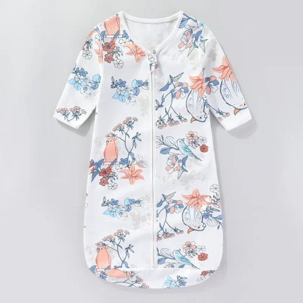 Baby Sleeping Bag, Suitable For Summer, Newborns, One-piece Design, Anti-startle, Long Sleeves, Pure Cotton, Suitable For Spring - Image 6