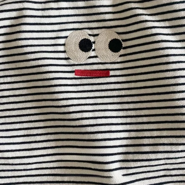 2025 Summer New Baby Short Sleeve T Shirts Embroidered Big Eyes Boys Girls T Shirt Toddler Cute Tops Infant Cotton Tee Clothes - Image 5