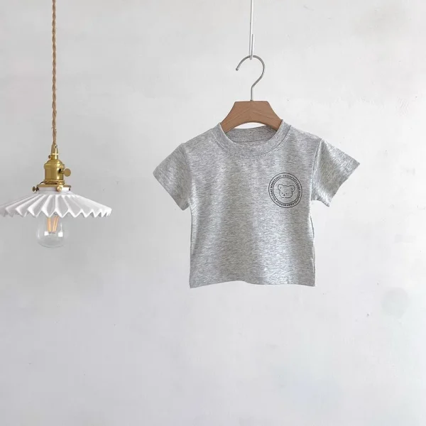 Organic Cotton Short Sleeve T-Shirt Summer Shirt Tops for Infant Baby and Toddler Boys, Girls, Unisex - Image 7