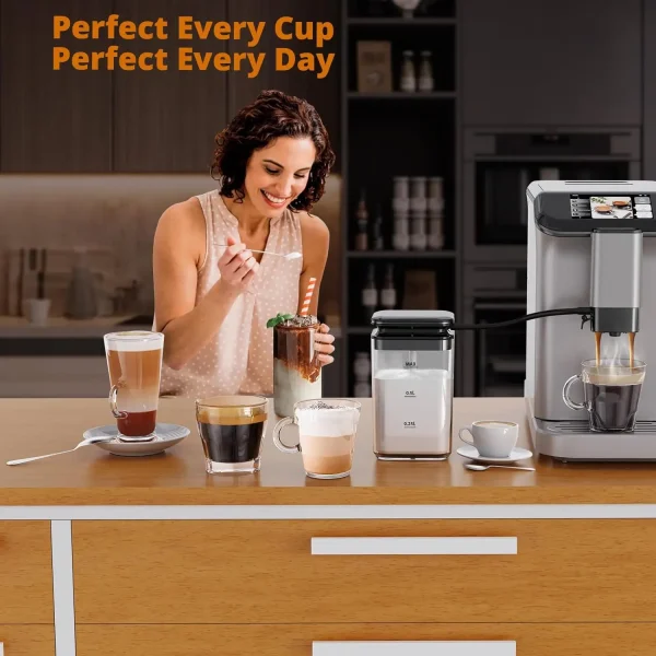 TFT Touch Screen Automatic Espresso Machine, 20 Bar Coffee Machine With Grinder, Espresso Maker With Automatic Milk Frother - Image 6
