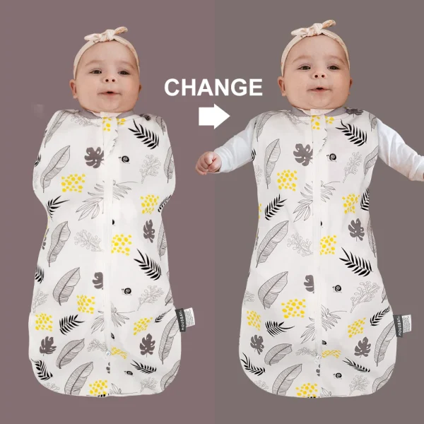 Baby Sleeping Bags Summer Thin Newborn Swaddle Blanket For 0-12Months Infant 100% Cotton Soft Newborn Wrapping 2-Ways Zipper - Image 5