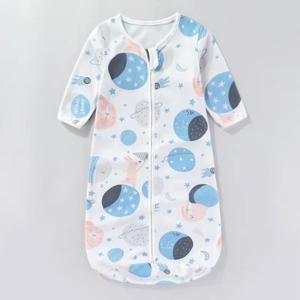 Baby Sleeping Bag, Suitable For Summer, Newborns, One-piece Design, Anti-startle, Long Sleeves, Pure Cotton, Suitable For Spring - Image 3