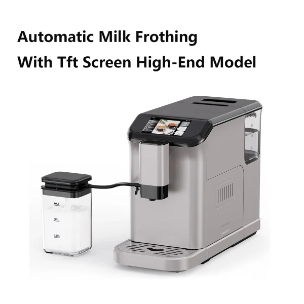 TFT Touch Screen Automatic Espresso Machine, 20 Bar Coffee Machine With Grinder, Espresso Maker With Automatic Milk Frother - Image 7