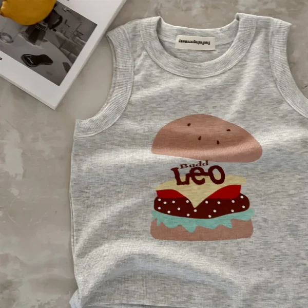 Cute Cartoon Tank Top Sleeveless Mesh Crewneck Summer Shirt Tops for Infant Baby and Toddler Boys, Girls, Unisex - Image 7
