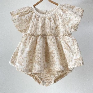 0-24M Baby Clothes Summer Baby Girl Bodysuit Floral New Female Baby Small Flying Sleeve Romper Dress Newborn One-piece Jumpsuit
