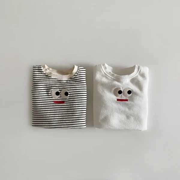 2025 Summer New Baby Short Sleeve T Shirts Embroidered Big Eyes Boys Girls T Shirt Toddler Cute Tops Infant Cotton Tee Clothes - Image 6
