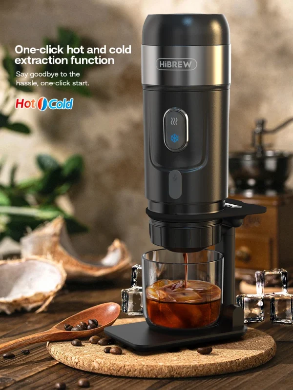 HiBREW Portable Coffee Machine for Car & Home,DC12V  Expresso Coffee Maker Fit Nexpresso Dolce  Pod Capsule  Coffee Powder H4A - Image 5