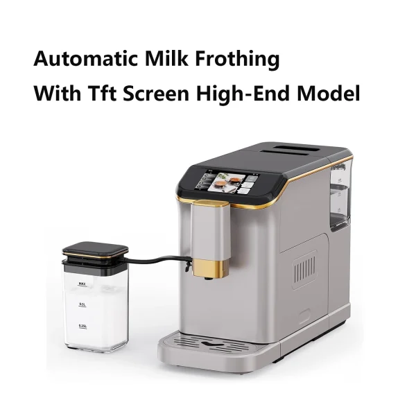 TFT Touch Screen Automatic Espresso Machine, 20 Bar Coffee Machine With Grinder, Espresso Maker With Automatic Milk Frother - Image 8