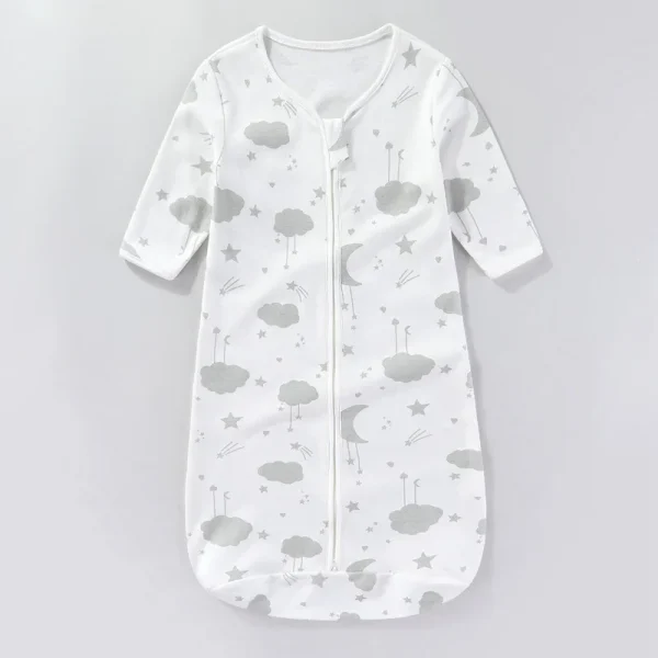 Baby Sleeping Bag, Suitable For Summer, Newborns, One-piece Design, Anti-startle, Long Sleeves, Pure Cotton, Suitable For Spring - Image 4