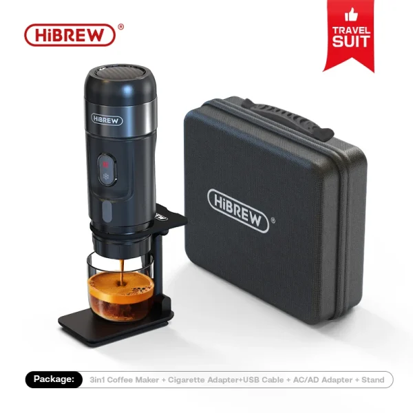 HiBREW Portable Coffee Machine for Car & Home,DC12V  Expresso Coffee Maker Fit Nexpresso Dolce  Pod Capsule  Coffee Powder H4A - Image 7