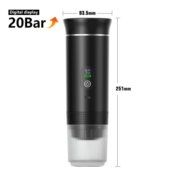 Wireless Electric Portable Espresso Coffee Machine for Car & Home Camping Coffee Maker 3-in-1 Capsule Powder Travel Coffee Maker - Image 12