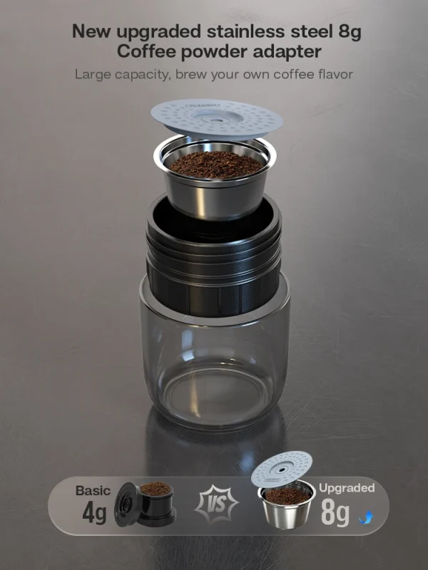 HiBREW Portable Coffee Machine for Car & Home,DC12V  Expresso Coffee Maker Fit Nexpresso Dolce  Pod Capsule  Coffee Powder H4A - Image 6