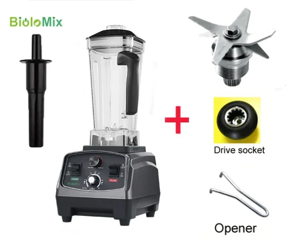 BioloMix 3HP 2200W Heavy Duty Grade Timer Blender Mixer Juicer Fruit Food Processor Ice Smoothies BPA Free 2L Jar - Image 10