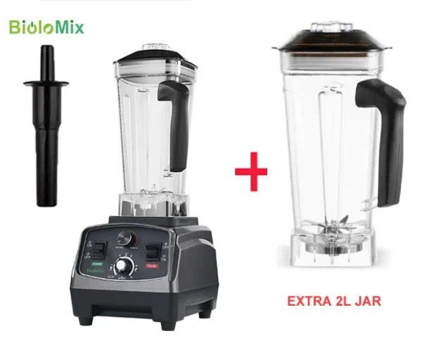 BioloMix 3HP 2200W Heavy Duty Grade Timer Blender Mixer Juicer Fruit Food Processor Ice Smoothies BPA Free 2L Jar - Image 8