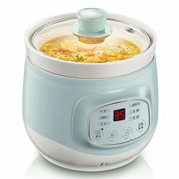 220V 1L Mini Electric Stewing Pot Ceramic Inner Multi Cooker Household Automatic Electric Slow Stewer - Image 5