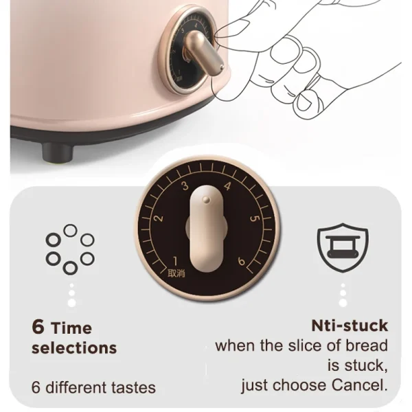 Bread Toaster  for sandwiches Waffle maker electric kitchen Double Oven 220V mini Toaster hot air convection for headed bread - Image 3