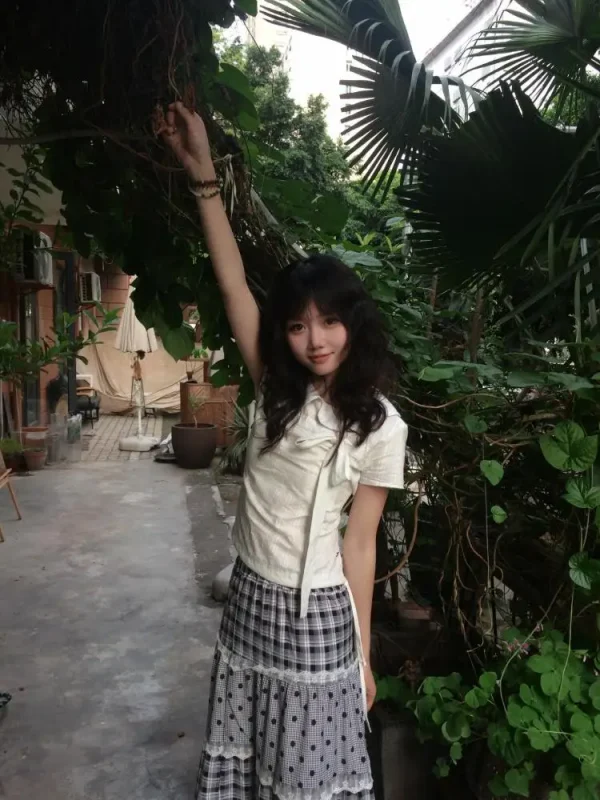 Erwofeina Preppy Style Turn-down Collar Shirts And Blouses Korean Style Women Clothing Short Sleeve Blouse Summer Tops Y2k Chic - Image 2