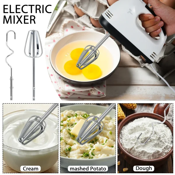 7Speed Electric Mixer Household Multifunctional Food Blender Kitchen Handheld Egg Beater Processor Cream Cake Baking Dough Mixer - Image 6