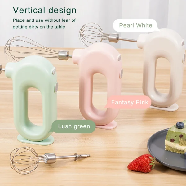 4 Gears Adjustable Egg Beater Electric Mixer Kitchen Gadget Quick Charging 1500mAh Battery-operating Convenience USB Charge - Image 6