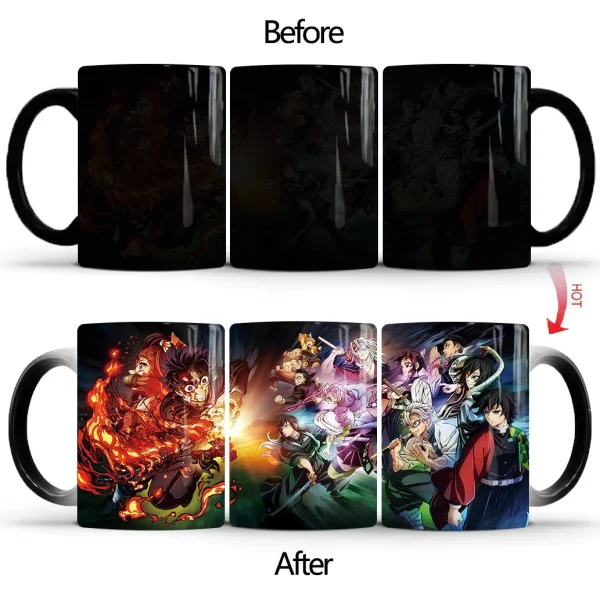 Demon Slayer Discoloration Mug Kimetsu No Yaiba Color Changing Cup Anime Ceramic Coffee Cup Heat Sensitive Milk Tea Mugs Novelty - Image 19