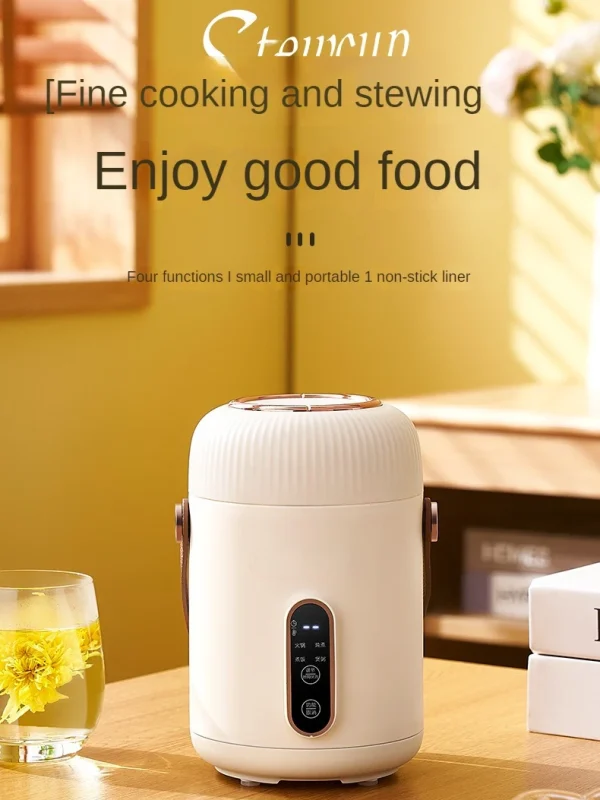 220V 900ML Electric Stewing Cup Multi Cooker Portable Slow Cooker Mini Hot Pot Porridge Cooking Machine - Image 2