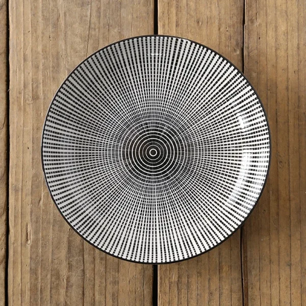 8 inch Plate Creative Nordic-style Color Printing Underglaze Ceramic Tableware Household Round Deep Food Plate Kitchen Supplies - Image 8