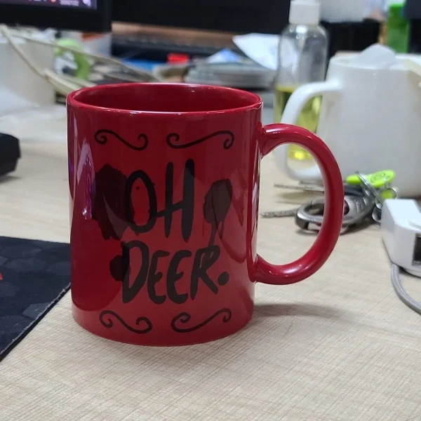 Alastors Ceramic Mug oh deer Hazbined Coffee Water Cup Anime Cartoon Originals Cups Hotels Creative Kawaii Fans Birthday Gift - Image 3