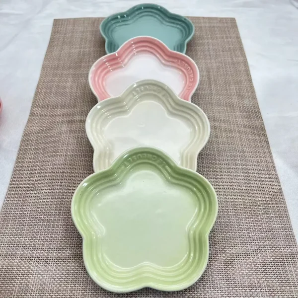 Dishs Spit Ceramic Small Tableware Color Plum French Cake Dish Cool Bone Plates Dessert 14cm Sauce Blossom Plate Gradual - Image 2