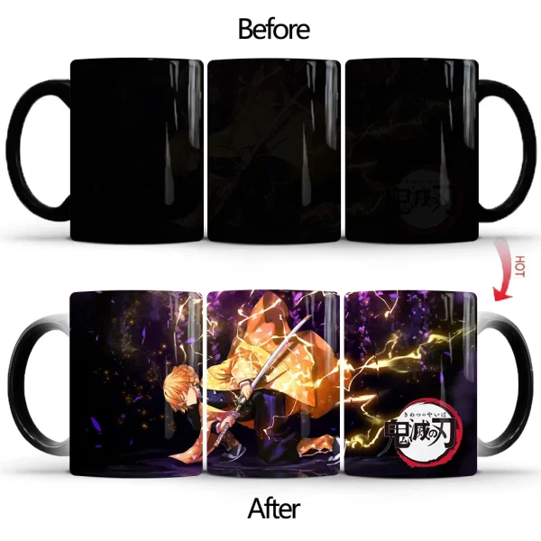 Demon Slayer Discoloration Mug Kimetsu No Yaiba Color Changing Cup Anime Ceramic Coffee Cup Heat Sensitive Milk Tea Mugs Novelty - Image 13