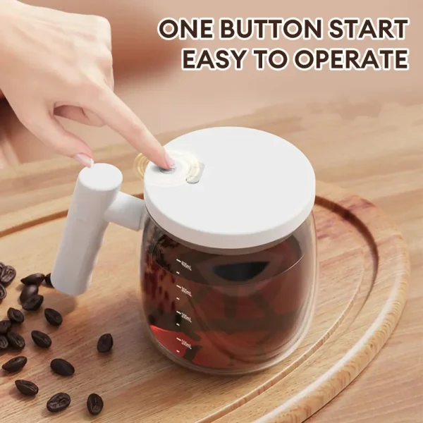 Electric Mixing Cups for Drinks Self Stirring Coffee Cup Portable Glass Mug Automatic Mix Cup for Juice Milk Milk Tea Soy Milk - Image 3