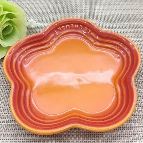 Dishs Spit Ceramic Small Tableware Color Plum French Cake Dish Cool Bone Plates Dessert 14cm Sauce Blossom Plate Gradual - Image 9