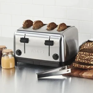 Waring Four-Compartment Pop-Up Toaster, Silver